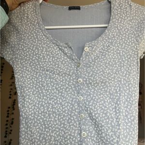 Brandy Melville Zelly Top- Women| Color:Blue| Size:One Size but fits XS/S